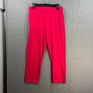 Susan Graver Tall LK Fusion Pull-On Crop Pant Passion Pink, Tall Small